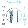 EMK 3.5mm to 2RCA AUX audio cable - 1m - 1.5m - 2m - 3m - 5mCables