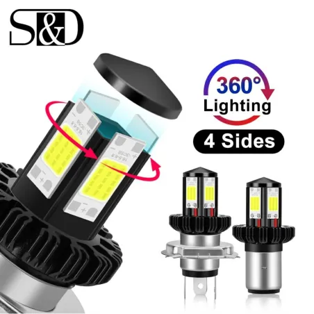 H6 - BA20D - Hi-lo beam - LED motorcycle headlight bulbLights