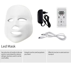 7 colors LED electric face and neck mask - acne treatment - light therapySkin