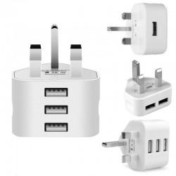 3 pin plug for all mobile phone - travel charging mains wall - AC multi power adapter