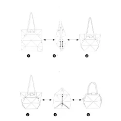 Fashionable geometric luminous bag - resizableHandbags