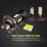 2pcs LED lamp super bright car fog lights - 12v 24v 6000k white car driving 21 3030-SMD running light auto led h7 bulbLights ...