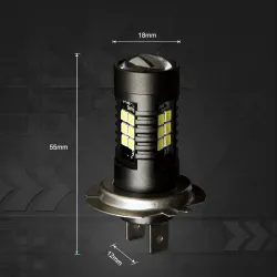 2pcs LED lamp super bright car fog lights - 12v 24v 6000k white car driving 21 3030-SMD running light auto led h7 bulbLights ...
