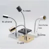 Universal 360 degree E27 lamp holder - ceramic screw socket lamp base - aluminum hose goose neck square baseWall lights
