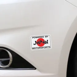 POWERED BY JAPAN MOTORSPORTS - car sticker - 11.2cm * 7.5 cmStickers