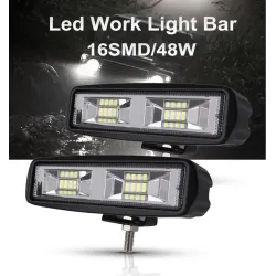 48W - car Led fog lights - spot-beam bar for 4x4 trucks - jeep - ATV - SUV - DRL spotlightLED light bar
