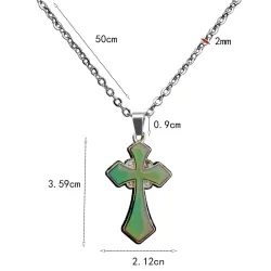 Color changing thermo cross - stainless steel necklaceNecklaces