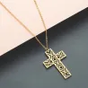 Hollow-out cross with necklace - stainless steelNecklaces