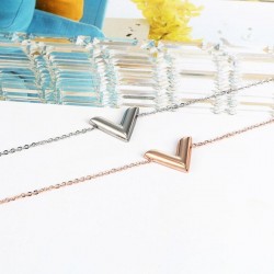 V letter - stainless steel braceletBracelets