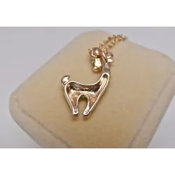 Stainless steel necklace with crystal giraffeNecklaces