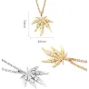 Necklace with hemp leaf pendantNecklaces