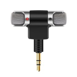 Portable stereo recording microphone - gold plated plug - 3.5mm mini jack for SmartphoneMicrophones