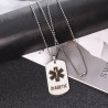 Medical alert - DIABETIC - stainless steel necklaceNecklaces