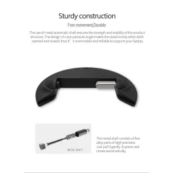 Macbook / laptop stand brackets - adjustable - black - universal cooling standStands