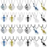 Heart & key - stainless steel necklace for couples 2 piecesNecklaces