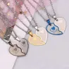 Heart & key - stainless steel necklace for couples 2 piecesNecklaces