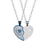 Heart & key - stainless steel necklace for couples 2 piecesNecklaces