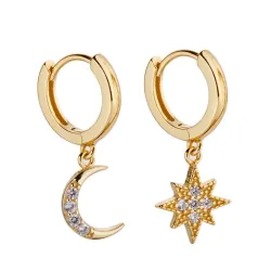Star Moon Earrings - WomenEarrings