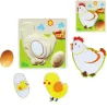 3D wooden puzzle - multilayer jigsaw - hen laying eggs - chicken growth - educational toysWooden