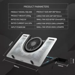 12-17 inch cooling fan for MacBook & laptop - stand - adjustable holderStands