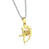 I Love You - four-leaf key & heart - stainless steel necklace 2 piecesNecklaces