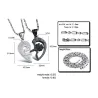 I Love You - four-leaf key & heart - stainless steel necklace 2 piecesNecklaces