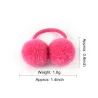 12 - 14 pieces - elastic - kids hair band with double fur ballKids