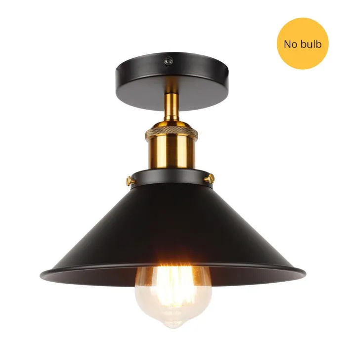 Ascelina industrial ceiling light - vintage - black - goldHome