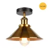 Ascelina industrial ceiling light - vintage - black - goldHome