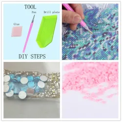 Rhinestone peacock 5D - DIY painting - diamond embroider - home decorDecoration