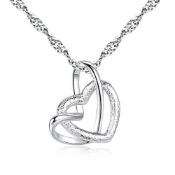 Heart shaped pendant - stainless steel necklace - 23 typesNecklaces