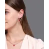 Golden necklace & earrings set with red heartNecklaces