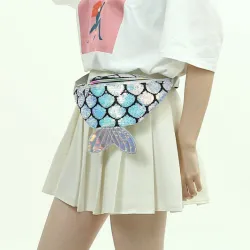 Fish scale fanny pack - waist bag - shiny - 4 coloursBags