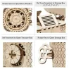 Creative DIY - 3D treasure box - wooden puzzle - assembly kit - 123 piecesConstruction
