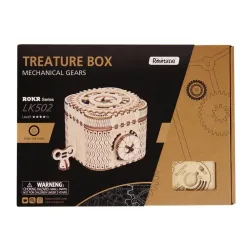 Creative DIY - 3D treasure box - wooden puzzle - assembly kit - 123 piecesConstruction