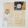 Creative DIY - 3D treasure box - wooden puzzle - assembly kit - 123 piecesConstruction