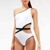 One shoulder padded - swimsuit - women - blue - pink - whiteSwimming