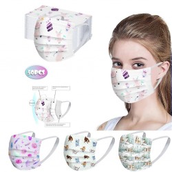 50 pieces - disposable antibacterial medical face mask - mouth mask - 3-layer - unisexMouth masks