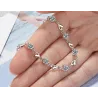 Bracelet with hearts & zirconia - 925 sterling silverBracelets