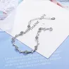 Bracelet with hearts & zirconia - 925 sterling silverBracelets