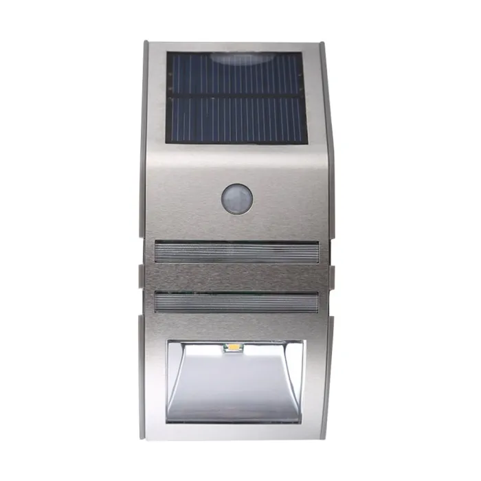 Solar LED Light - Outdoor - Motion Sensor - Stainless Steel - Black - WhiteSolar lighting