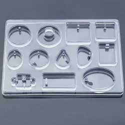 Silicone casting mould for resin jewellery making - 12 shapesDecoration