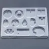 Silicone casting mould for resin jewellery making - 12 shapesDecoration