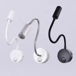 Modern LED Wall Lamps - Flexible Tube - 3W - Black - WhiteLights & lighting