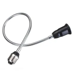 20/30/40/60cm - E27 - Black - Flexible - Extension - Socket - LED Light Bulb - Base HolderHome