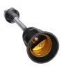 20/30/40/60cm - E27 - Black - Flexible - Extension - Socket - LED Light Bulb - Base HolderHome