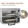 Electric oven - for pizza / chicken / bread - stainless steel - double-layerBakeware