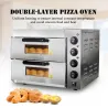 Electric oven - for pizza / chicken / bread - stainless steel - double-layerBakeware