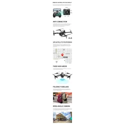 VISUO K1 - 5g - wifi - fpv - gps - 4k hd dual camera - brushless - foldableDrones