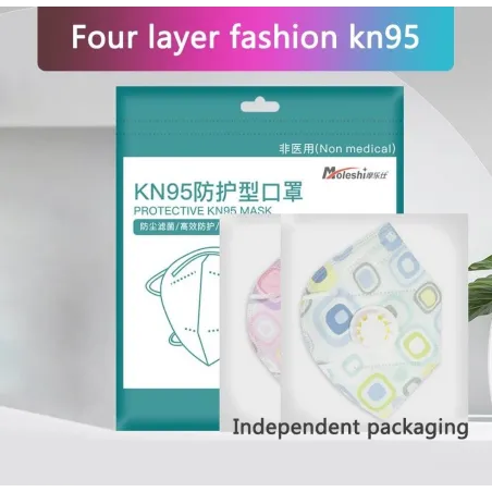 KN95 - antibacterial face / mouth protective masks - 4-layer - air valve - reusable - 10 - 20 - 50 - 100 piecesMouth masks